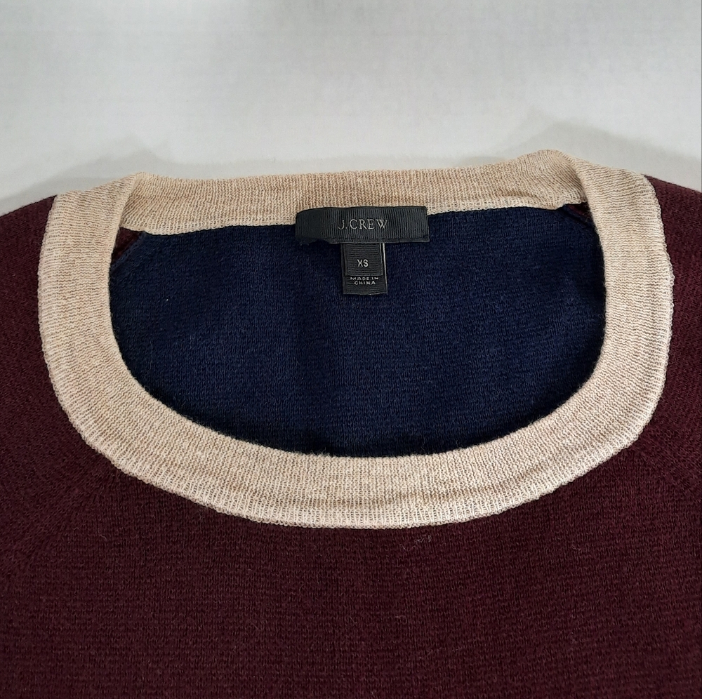 J Crew Colorblock Side Snap Button Crewneck Sweat… - image 5